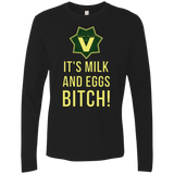 T-Shirts Black / Small Milk and Eggs Men's Premium Long Sleeve