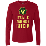 T-Shirts Cardinal / Small Milk and Eggs Men's Premium Long Sleeve
