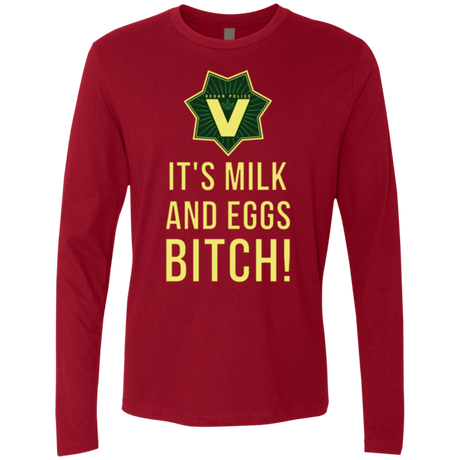 T-Shirts Cardinal / Small Milk and Eggs Men's Premium Long Sleeve