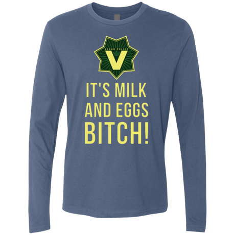 T-Shirts Indigo / Small Milk and Eggs Men's Premium Long Sleeve