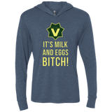 T-Shirts Indigo / X-Small Milk and Eggs Triblend Long Sleeve Hoodie Tee