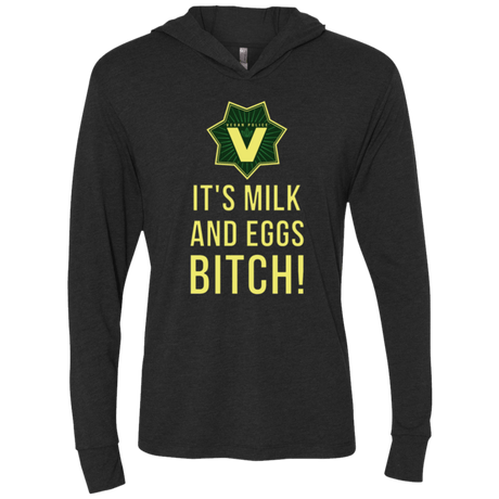 T-Shirts Vintage Black / X-Small Milk and Eggs Triblend Long Sleeve Hoodie Tee