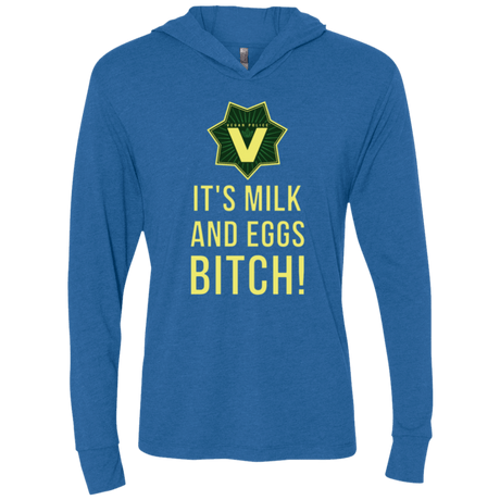 T-Shirts Vintage Royal / X-Small Milk and Eggs Triblend Long Sleeve Hoodie Tee