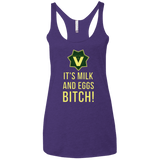 T-Shirts Purple / X-Small Milk and Eggs Women's Triblend Racerback Tank