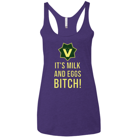 T-Shirts Purple / X-Small Milk and Eggs Women's Triblend Racerback Tank