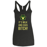 T-Shirts Vintage Black / X-Small Milk and Eggs Women's Triblend Racerback Tank