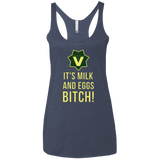 T-Shirts Vintage Navy / X-Small Milk and Eggs Women's Triblend Racerback Tank