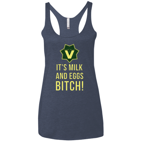 T-Shirts Vintage Navy / X-Small Milk and Eggs Women's Triblend Racerback Tank