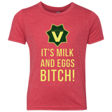 T-Shirts Vintage Red / YXS Milk and Eggs Youth Triblend T-Shirt