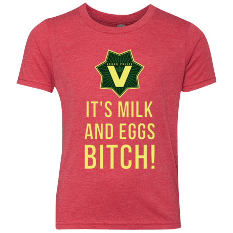 T-Shirts Vintage Red / YXS Milk and Eggs Youth Triblend T-Shirt