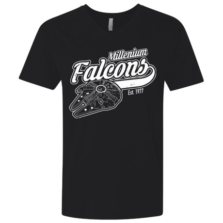 T-Shirts Black / X-Small Millenium falcons Men's Premium V-Neck