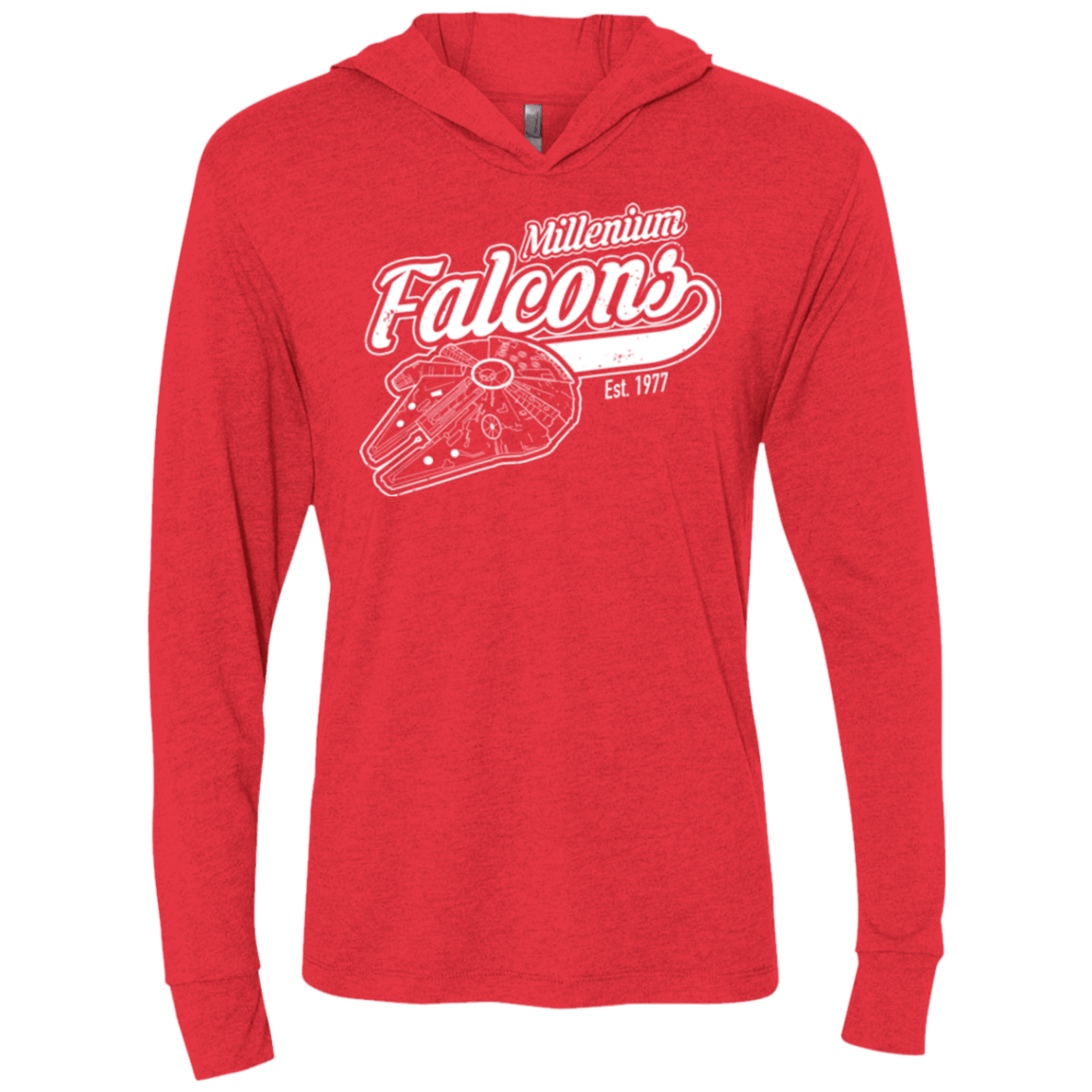 T-Shirts Vintage Red / X-Small Millenium falcons Triblend Long Sleeve Hoodie Tee
