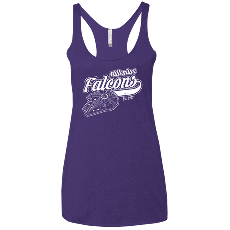 T-Shirts Purple / X-Small Millenium falcons Women's Triblend Racerback Tank