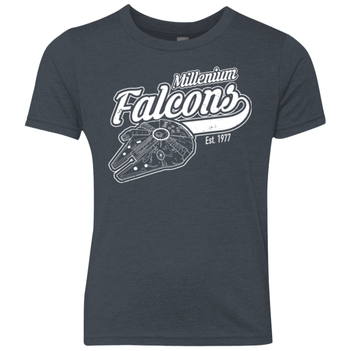 T-Shirts Vintage Navy / YXS Millenium falcons Youth Triblend T-Shirt