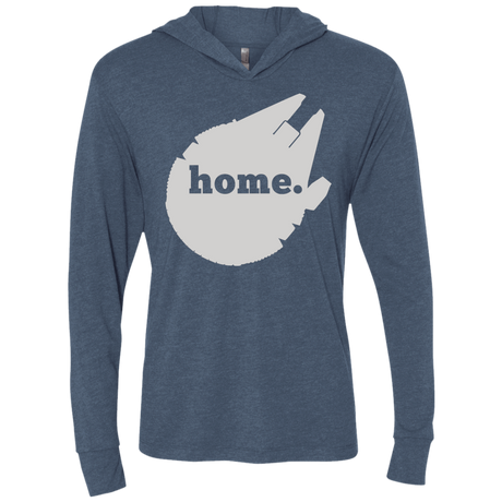 T-Shirts Indigo / X-Small Millennium Home Triblend Long Sleeve Hoodie Tee