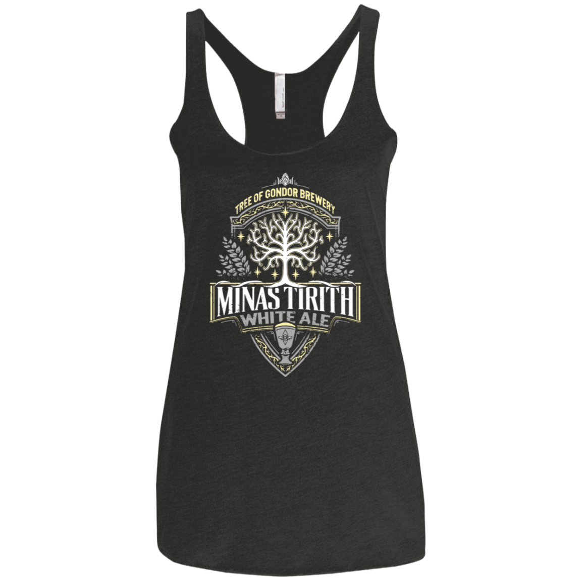 T-Shirts Vintage Black / X-Small Minas Tirith Women's Triblend Racerback Tank