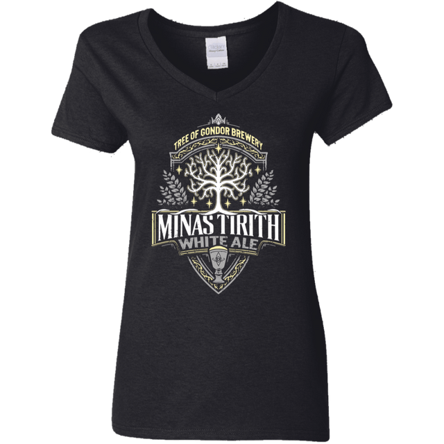 T-Shirts Black / S Minas Tirith Women's V-Neck T-Shirt