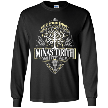 T-Shirts Black / YS Minas Tirith Youth Long Sleeve T-Shirt