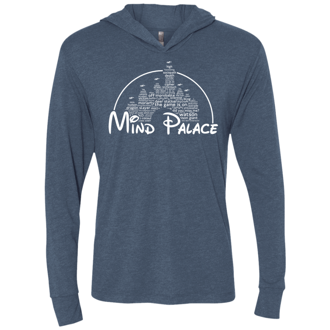 T-Shirts Indigo / X-Small Mind Palace Triblend Long Sleeve Hoodie Tee