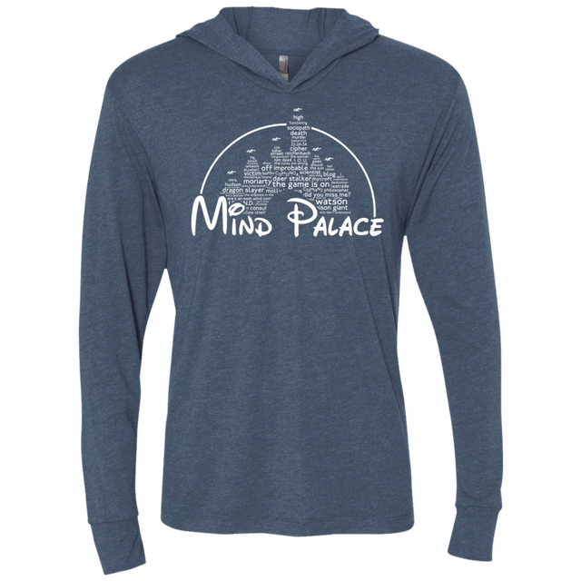 T-Shirts Indigo / X-Small Mind Palace Triblend Long Sleeve Hoodie Tee