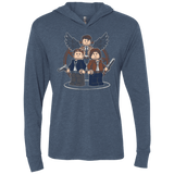 T-Shirts Indigo / X-Small Mini Hunters Triblend Long Sleeve Hoodie Tee