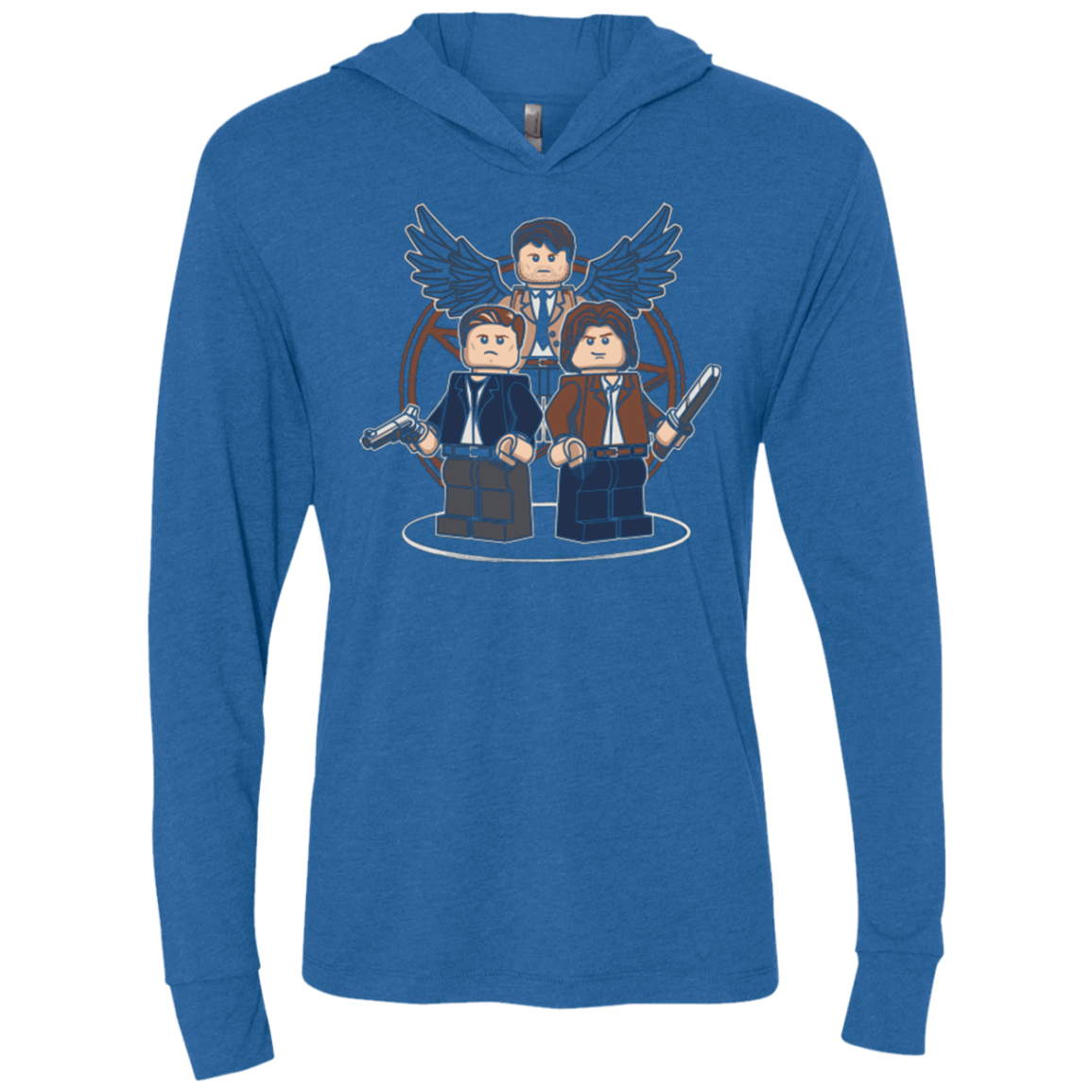 T-Shirts Vintage Royal / X-Small Mini Hunters Triblend Long Sleeve Hoodie Tee