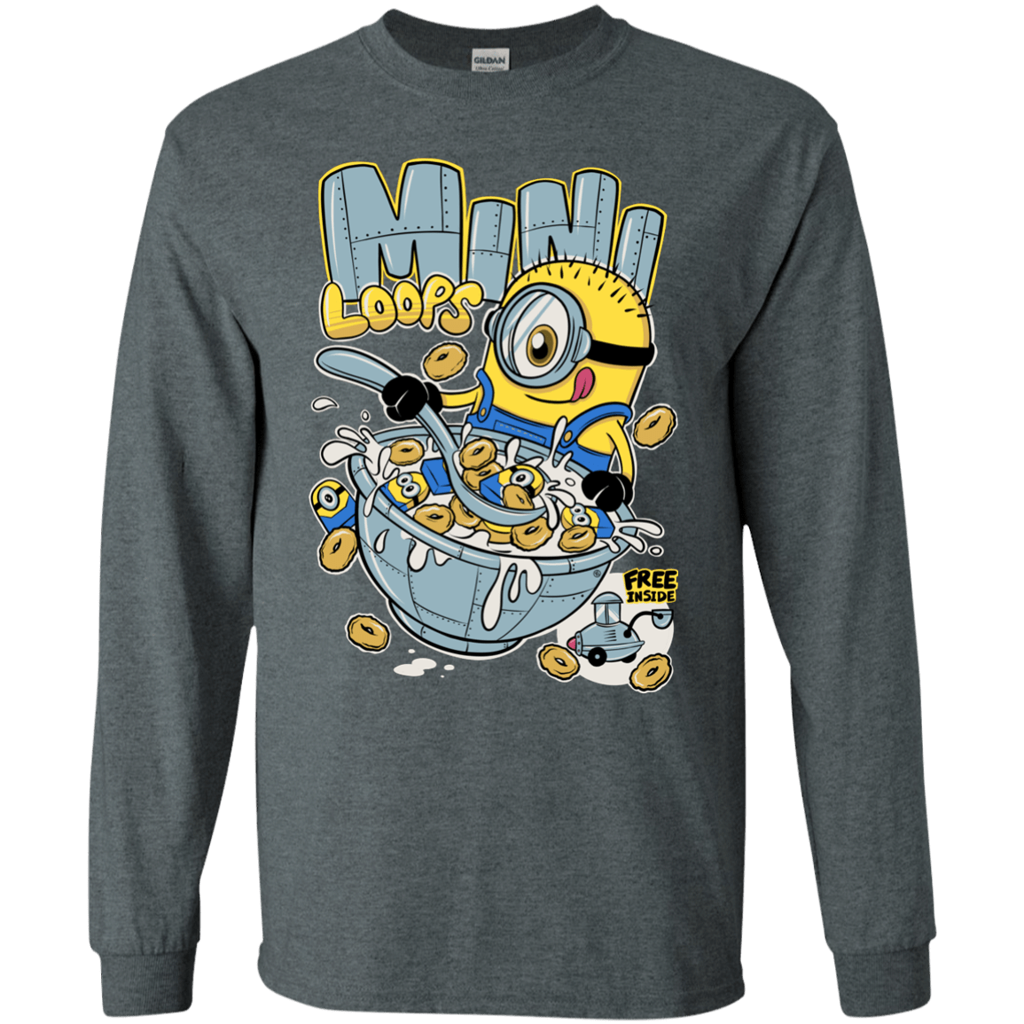 T-Shirts Dark Heather / S Mini Loops Men's Long Sleeve T-Shirt