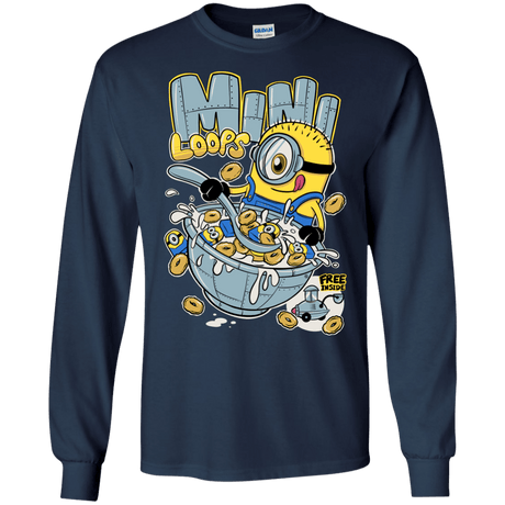 T-Shirts Navy / S Mini Loops Men's Long Sleeve T-Shirt