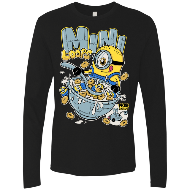 T-Shirts Black / S Mini Loops Men's Premium Long Sleeve