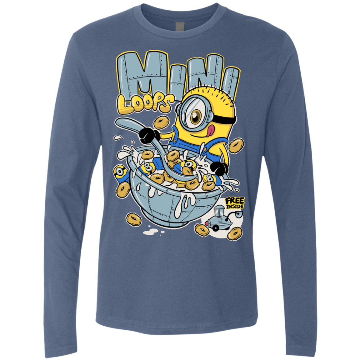 T-Shirts Indigo / S Mini Loops Men's Premium Long Sleeve