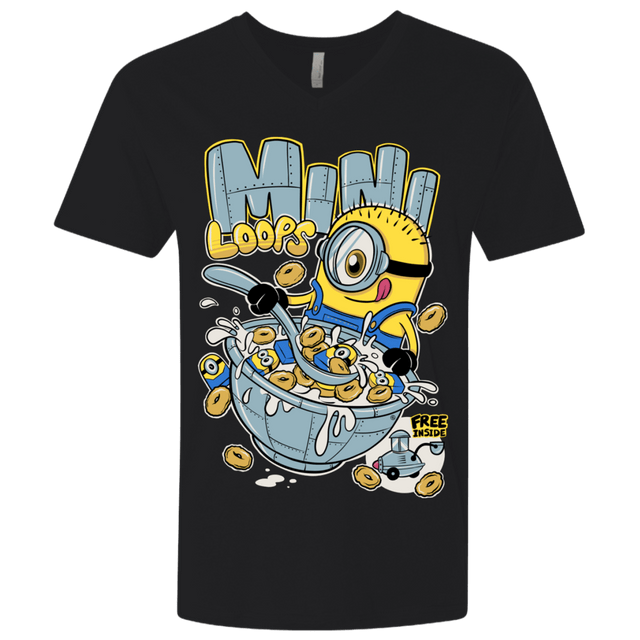 T-Shirts Black / X-Small Mini Loops Men's Premium V-Neck