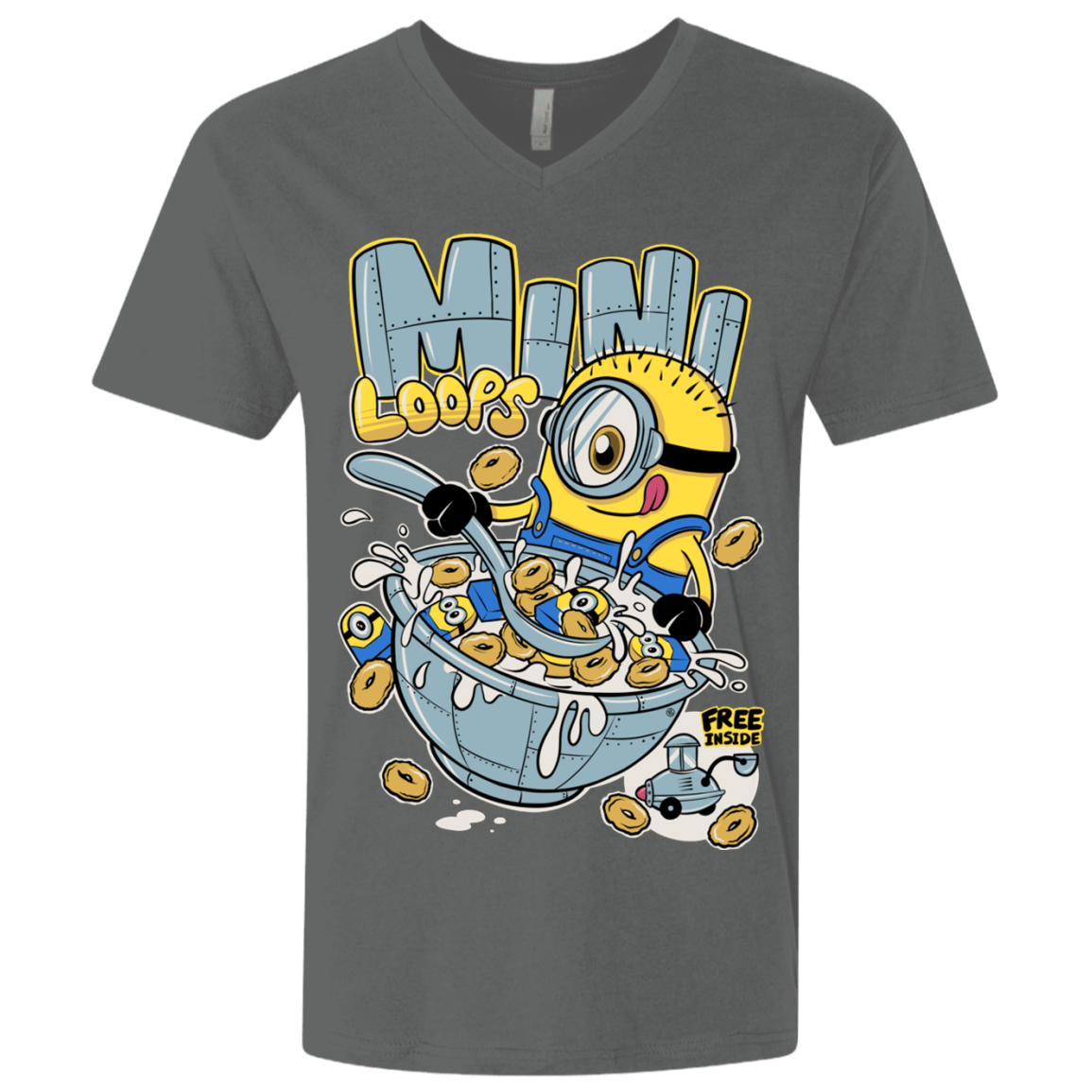 T-Shirts Heavy Metal / X-Small Mini Loops Men's Premium V-Neck