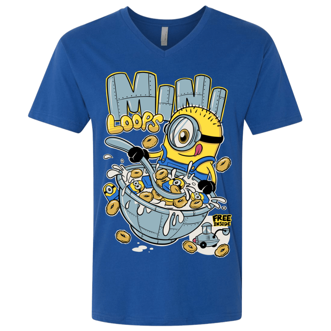 T-Shirts Royal / X-Small Mini Loops Men's Premium V-Neck