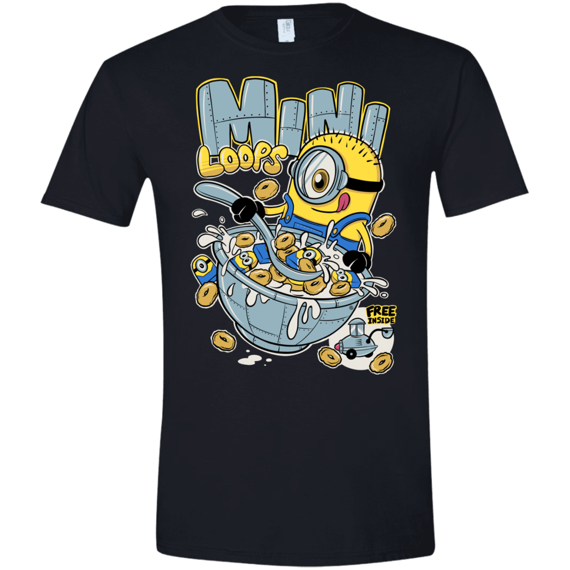 T-Shirts Black / X-Small Mini Loops Men's Semi-Fitted Softstyle