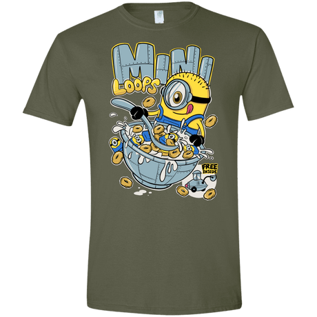 T-Shirts Military Green / S Mini Loops Men's Semi-Fitted Softstyle