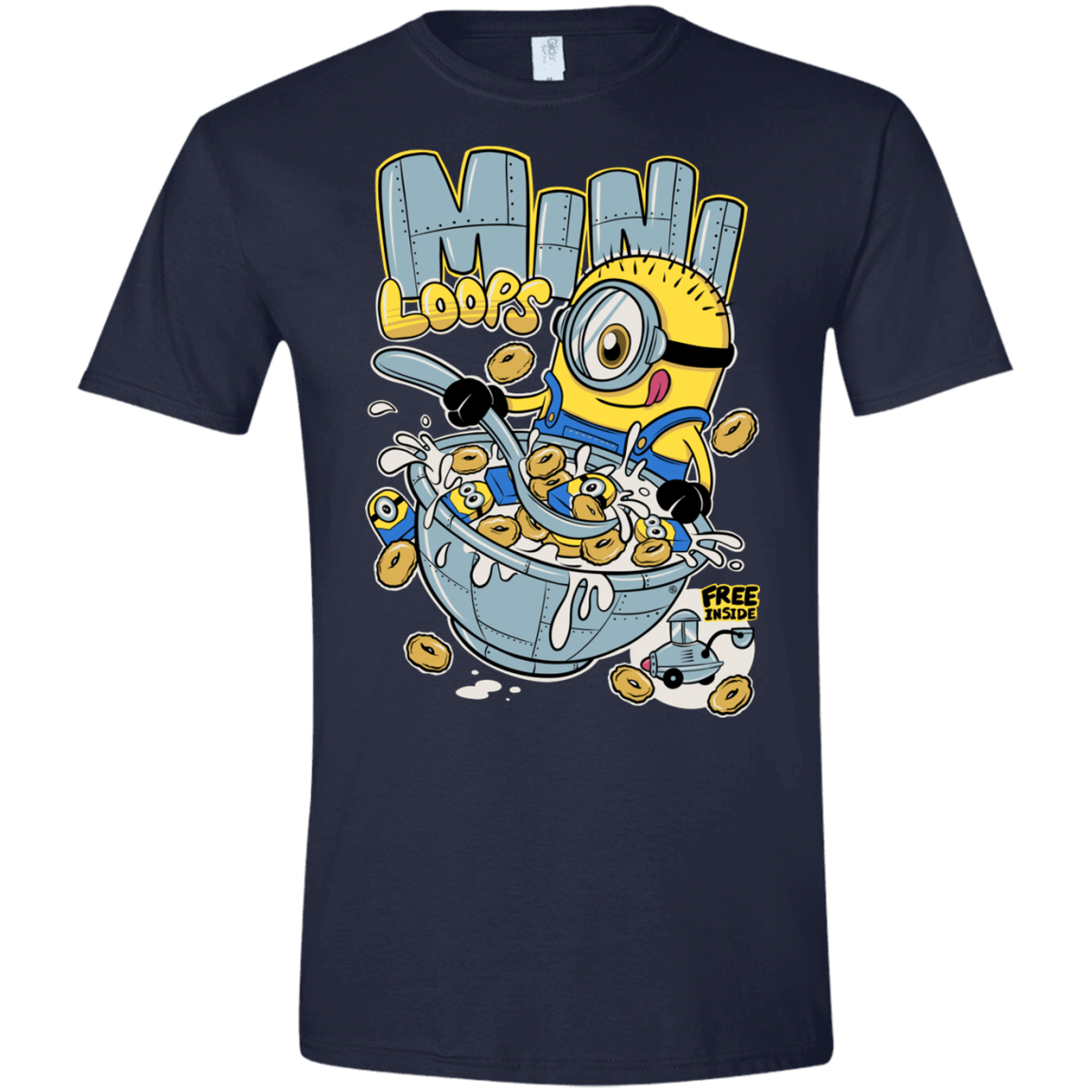 T-Shirts Navy / X-Small Mini Loops Men's Semi-Fitted Softstyle