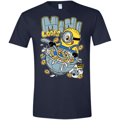 T-Shirts Navy / X-Small Mini Loops Men's Semi-Fitted Softstyle