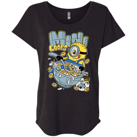 T-Shirts Vintage Black / X-Small Mini Loops Triblend Dolman Sleeve