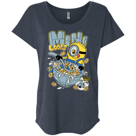 T-Shirts Vintage Navy / X-Small Mini Loops Triblend Dolman Sleeve