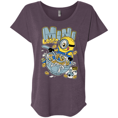 T-Shirts Vintage Purple / X-Small Mini Loops Triblend Dolman Sleeve