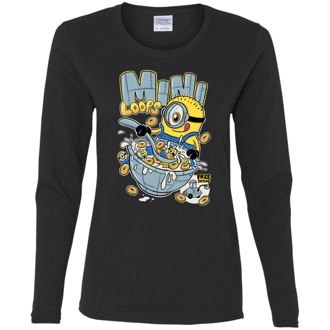 T-Shirts Black / S Mini Loops Women's Long Sleeve T-Shirt