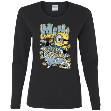 T-Shirts Black / S Mini Loops Women's Long Sleeve T-Shirt