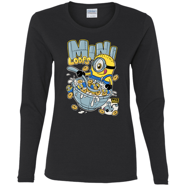 T-Shirts Black / S Mini Loops Women's Long Sleeve T-Shirt