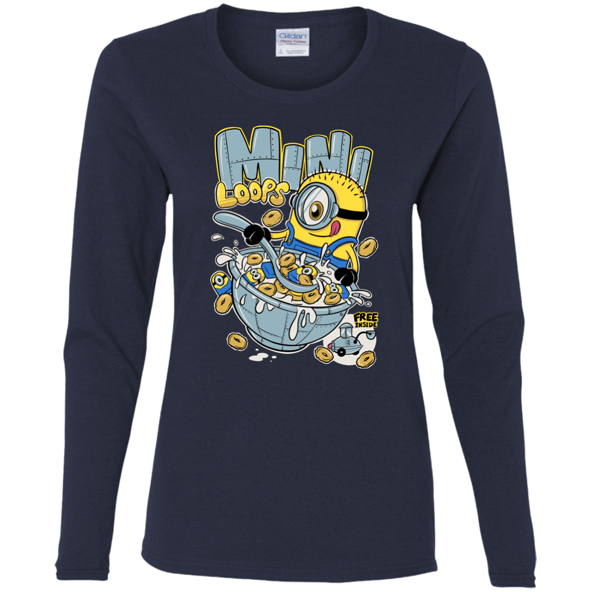 T-Shirts Navy / S Mini Loops Women's Long Sleeve T-Shirt