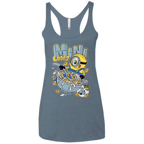 T-Shirts Indigo / X-Small Mini Loops Women's Triblend Racerback Tank
