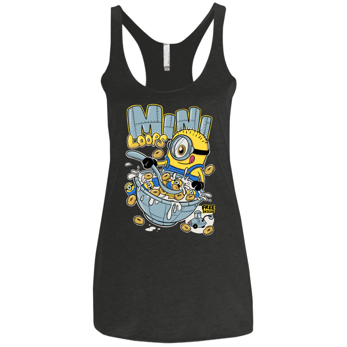 T-Shirts Vintage Black / X-Small Mini Loops Women's Triblend Racerback Tank