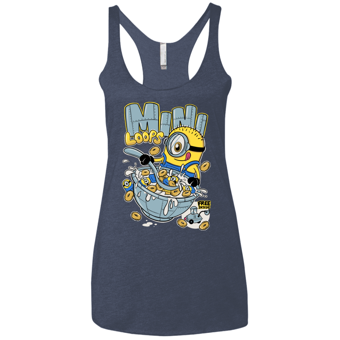 T-Shirts Vintage Navy / X-Small Mini Loops Women's Triblend Racerback Tank