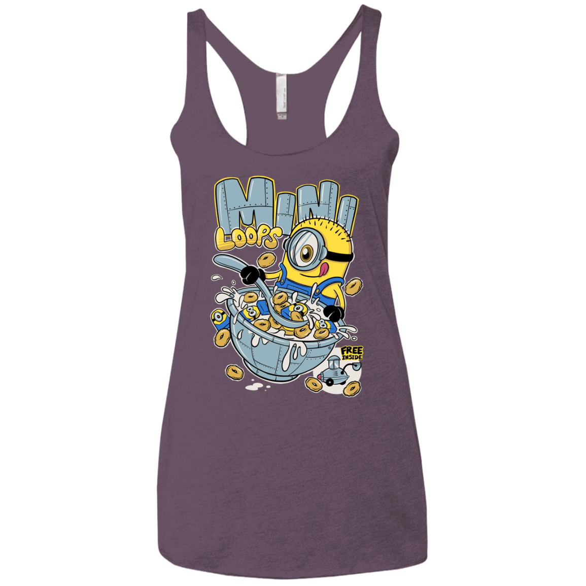 T-Shirts Vintage Purple / X-Small Mini Loops Women's Triblend Racerback Tank