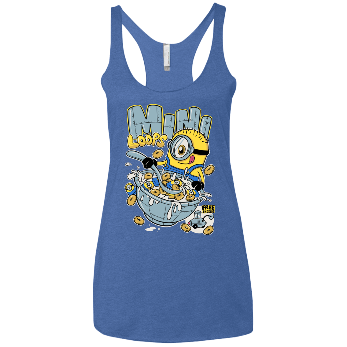 T-Shirts Vintage Royal / X-Small Mini Loops Women's Triblend Racerback Tank