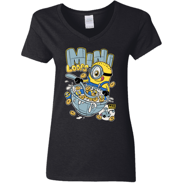 T-Shirts Black / S Mini Loops Women's V-Neck T-Shirt